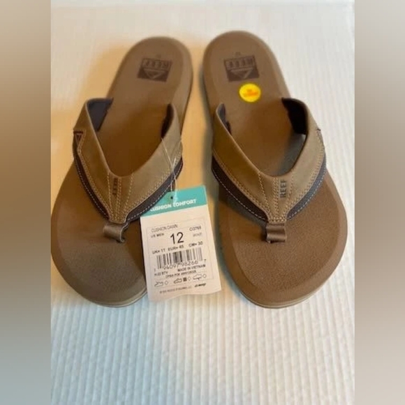 Reef Tan and Brown Flip Flops - Picture 1 of 2